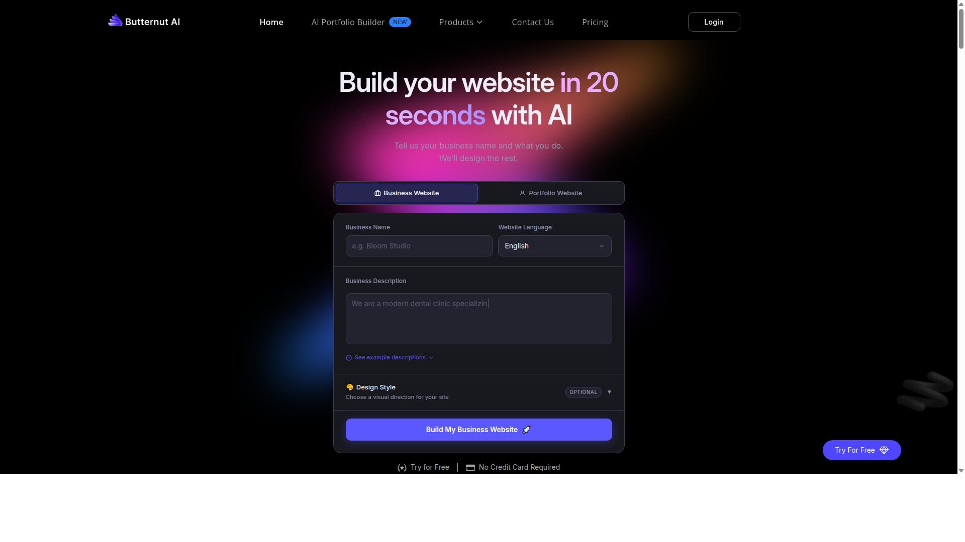 Butternut AI website