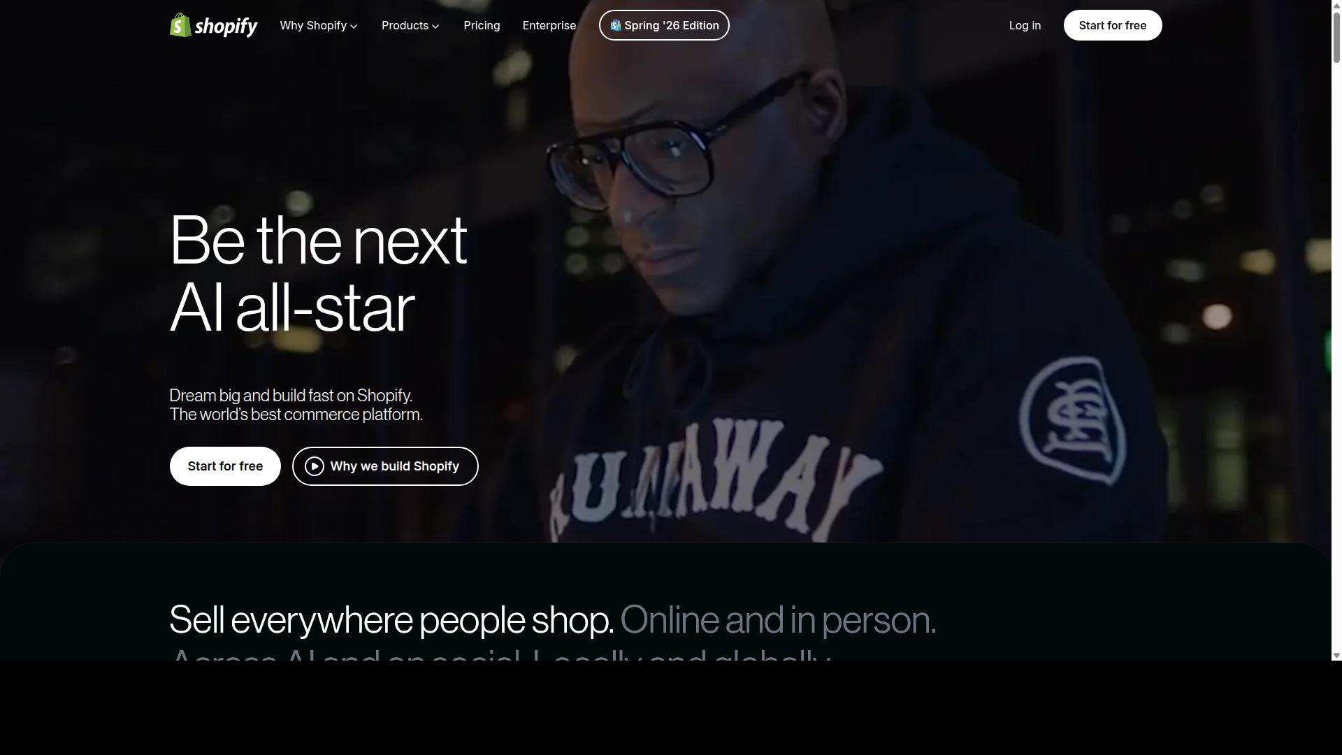 Shopify website